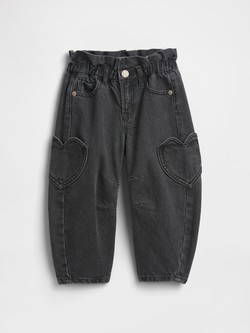 Jeans hlače s nabranim obrubom oko struka za djecu djevojčice