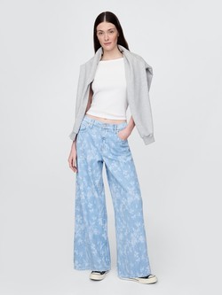 Ženske UltraSoft baggy jeans hlače