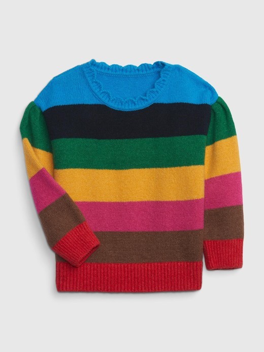 Slika za Pleten pulover s prugicama za djecu djevojčice od Gap