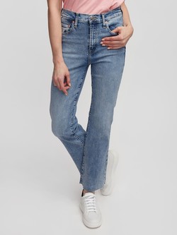 Ženske vintage flare jeans hlače visokog struka