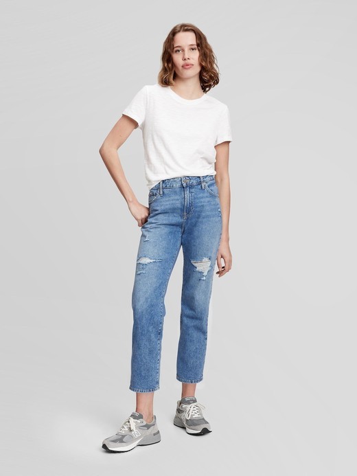 Slika za Ženske slim boyfriend jeans hlače srednje visokog struka od Gap