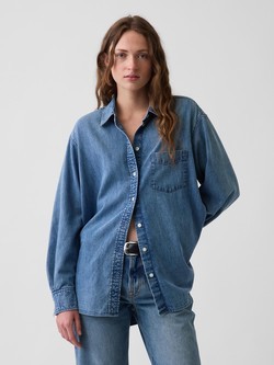 Ženska oversized denim košulja