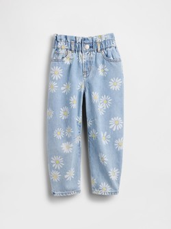 Jeans hlače s cvjetnim uzorkom za djecu djevojčice