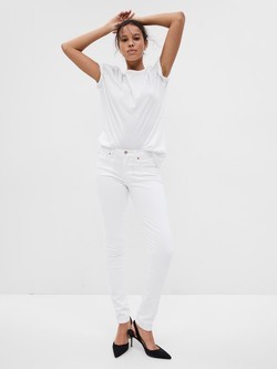 Ženske true skinny jeans hlače srednje visokog struka