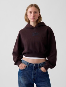 Gap logo ženski crop hoodie