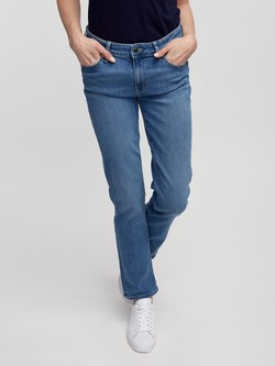 Ženske straight jeans hlače srednje visokog struka
