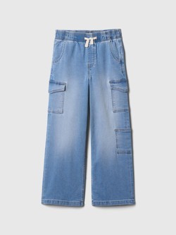 Široke cargo jeans hlače za djevojčice