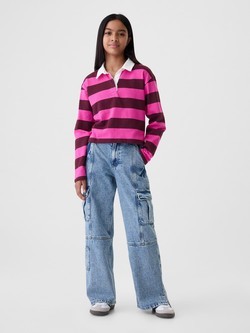 Široke cargo jeans hlače za djevojčice