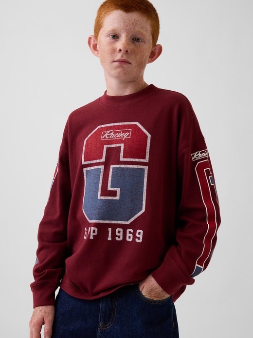 Slika za Oversized fit majica dugih rukava s otiskom od Gap