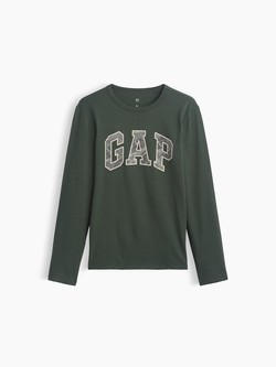 Gap logo majica dugih rukava s printom za dječace
