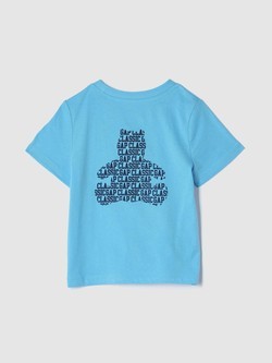 Gap logo majica s džepom na prsima i printom straga za djecu dječake