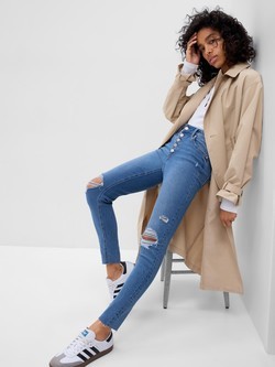 Ženske jegging jeans hlače visokog struka