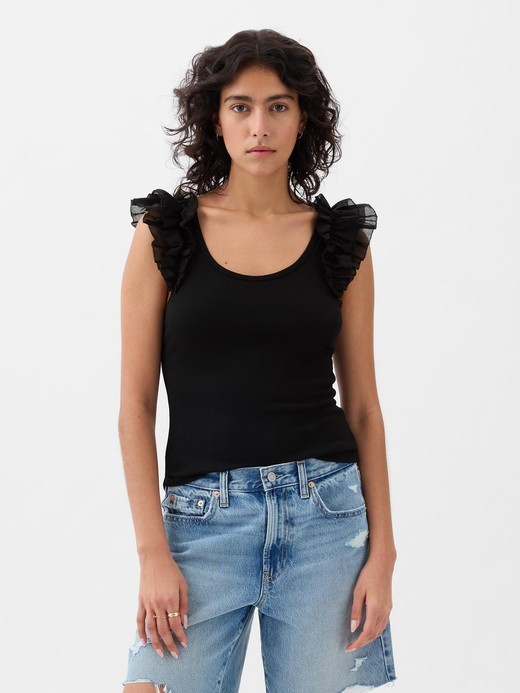 Slika za Ženska majica bez rukava s volančići od Gap