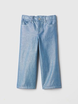 Wide leg svjetlucave jeans hlače za djecu djevojčice
