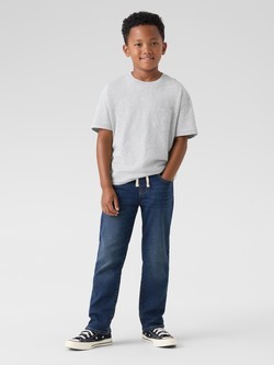 Straight jeans hlače s elastičnim obrubom oko struka za dječake