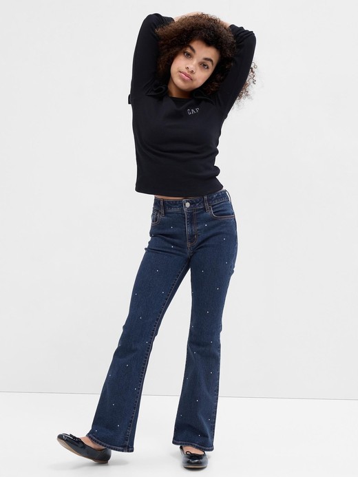 Slika za Zvonaste jeans hlače za djevojčice od Gap
