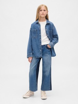 Wide Leg jeans hlače s visokim strukom za djevojčice
