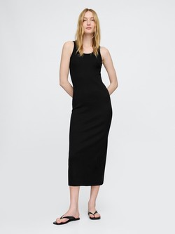 Rebrasta midi haljina
