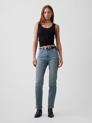 enske 90s slim jeans hlače s visokim strukom
