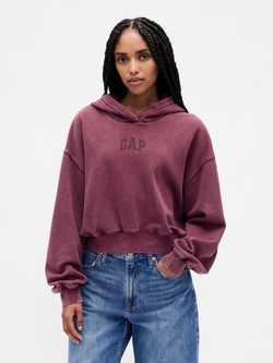 Gap logo ženski crop hoodie