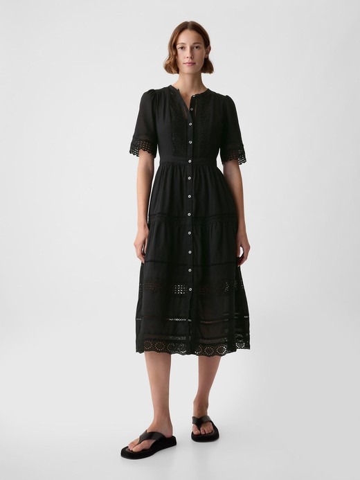 Slika za Ženska čipkasta midi haljina od Gap