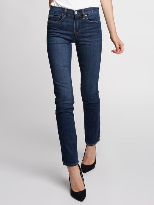 Slika za Ženske straight jeans hlače srednje visokog struka od Gap