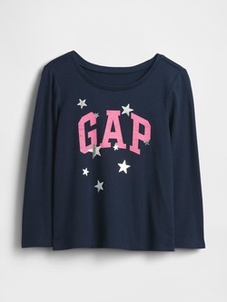Gap logo majica dugih rukava za djecu djevojčice