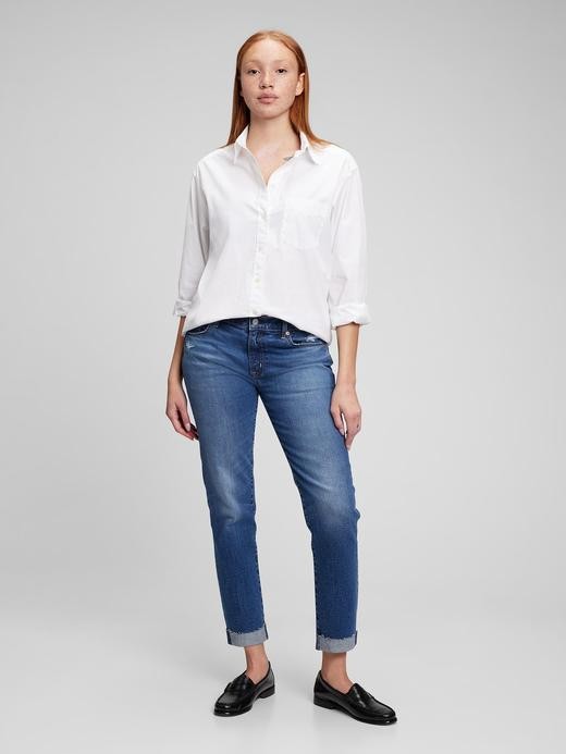 Slika za Ženske girlfriend jeans hlače srednje visokog struka od Gap