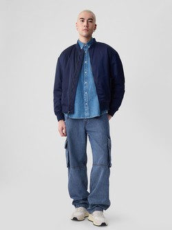 Muške baggy cargo jeans hlače