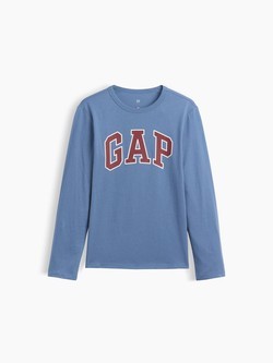 Gap logo majica dugih rukava s printom za dječace