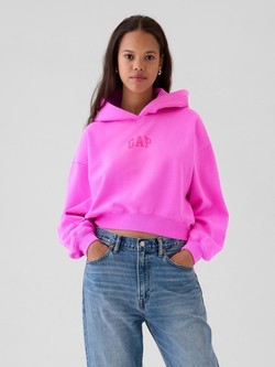 Gap logo ženski crop hoodie