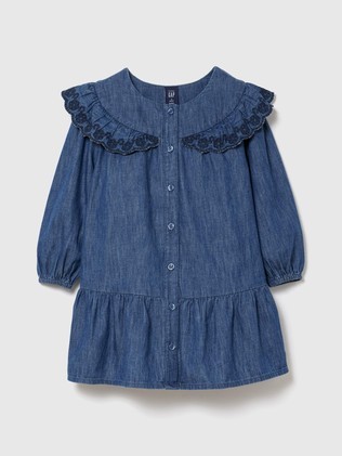 Denim haljina s volanima za djecu djevojčice