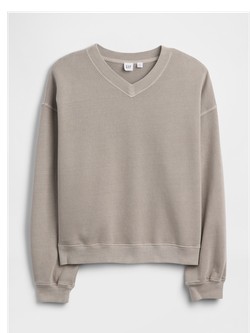 Ženski oversized pulover s V-izrezom