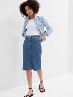 Ženska denim midi suknja