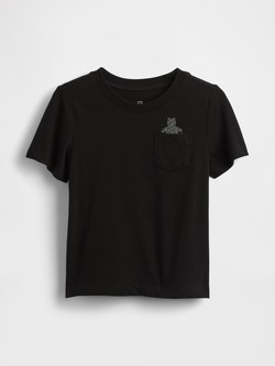 Gap logo majica s džepom na prsima i printom straga za djecu dječake