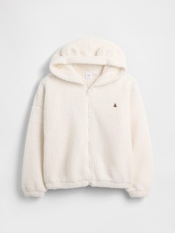 Čupav pulover s kapuljačom za djevojčice