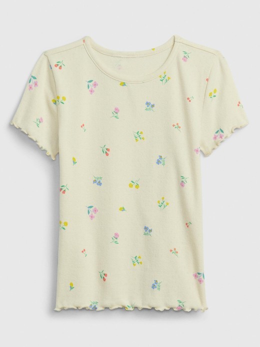Slika za Rebrasta majica kratkih rukava za djevojčice od Gap