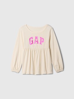 Gap logo majica dugih rukava za djecu djevojčice