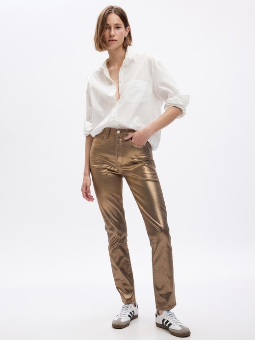 Slika za Ženske vintage slim svjetlucave hlače od Gap