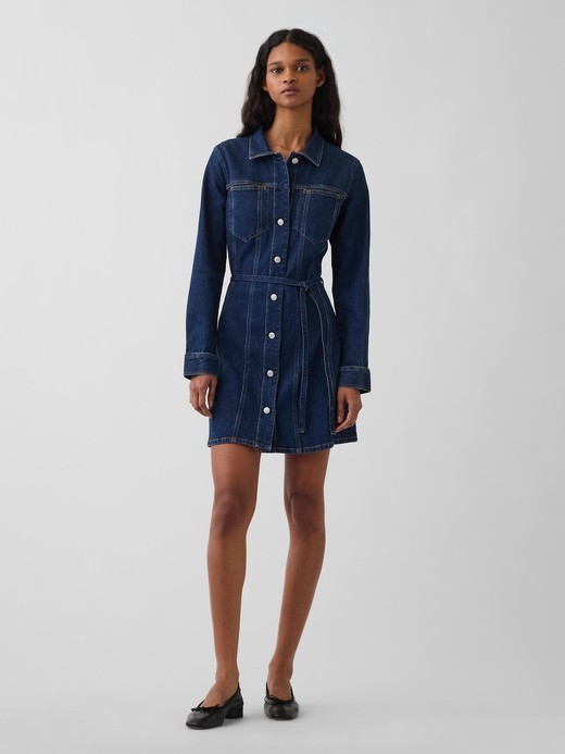 Slika za Ženska denim mini haljina s remenom od Gap
