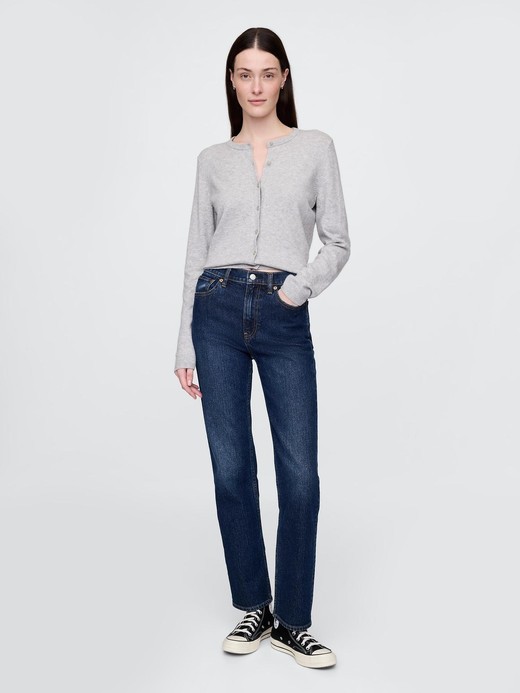 Slika za Ženske 90s slim jeans hlače s visokim strukom i ravnim nogavicama od Gap