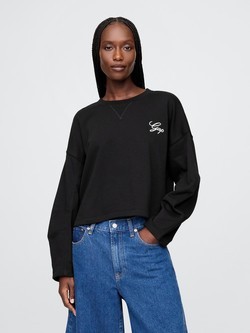 Ženski VintageSoft oversized logo pulover