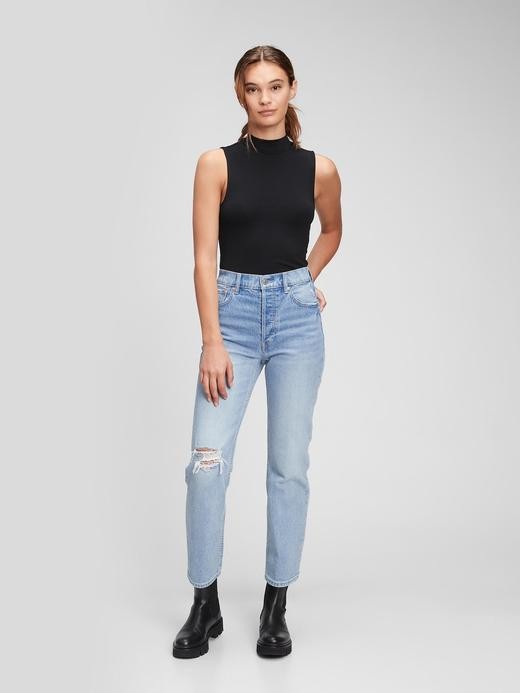 Slika za Cheeky straight ženske jeans hlače visokog struka od Gap