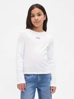 Gap logo rebrasta majica dugih rukava za djevojčice