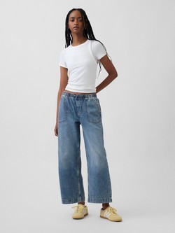 Ženske '90s cropped jeans hlače s nizkim strukom