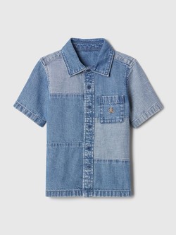 Denim košulja kratkih rukava za djecu dječake