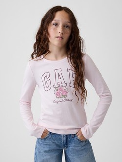 Gap logo majica dugih rukava za djevojčice