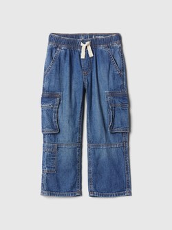 Baggy cargo denim hlače za djecu dječake