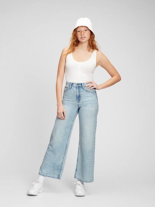 Slika za Ženske Wide Leg jeans hlače visokog struka od Gap