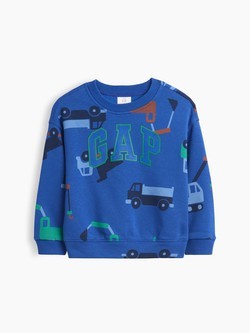 Relaxed fit pulover s printom za djecu dječake